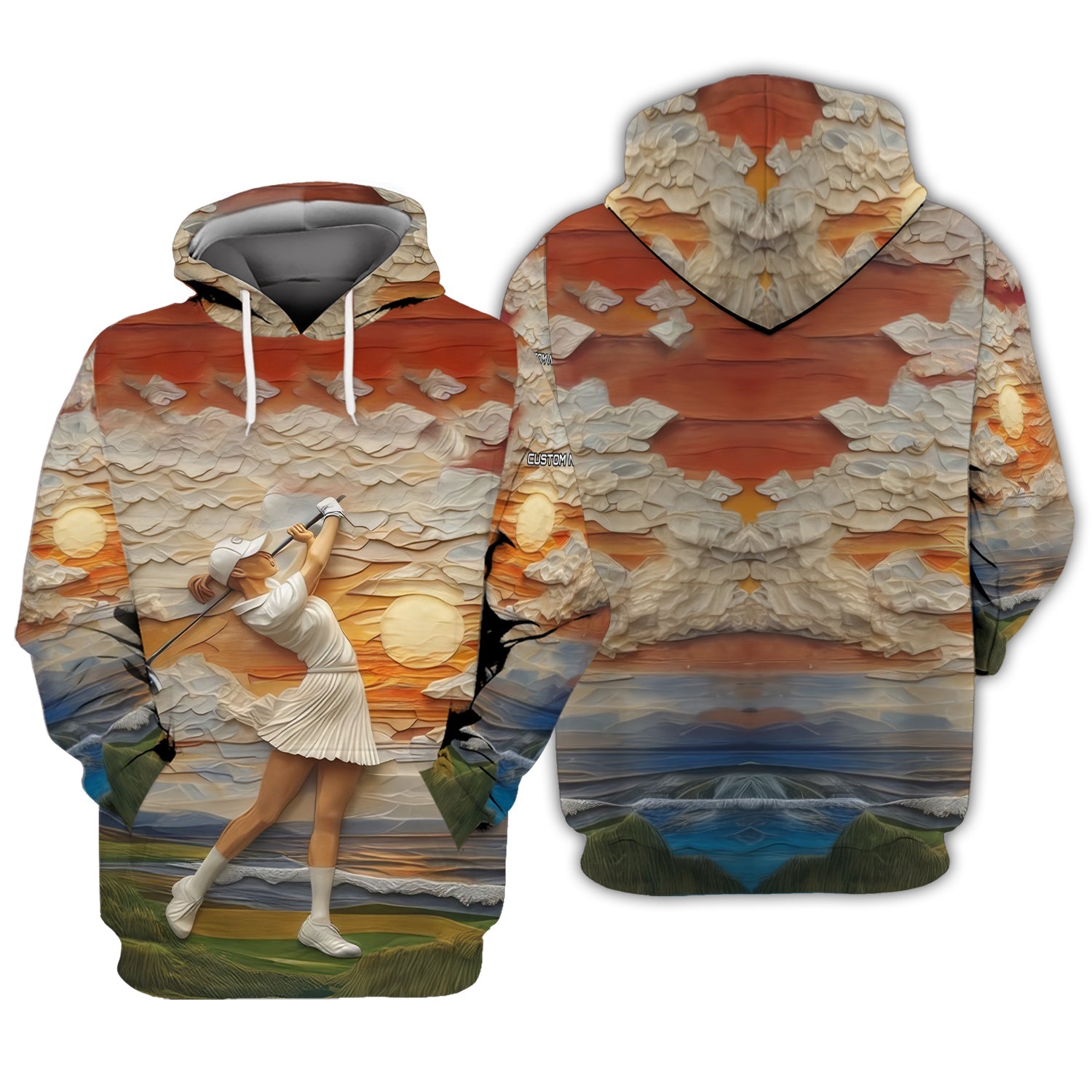 Golder Hour Golf Polo Shirt, Golfing Apparel, Mens Golf Gifts