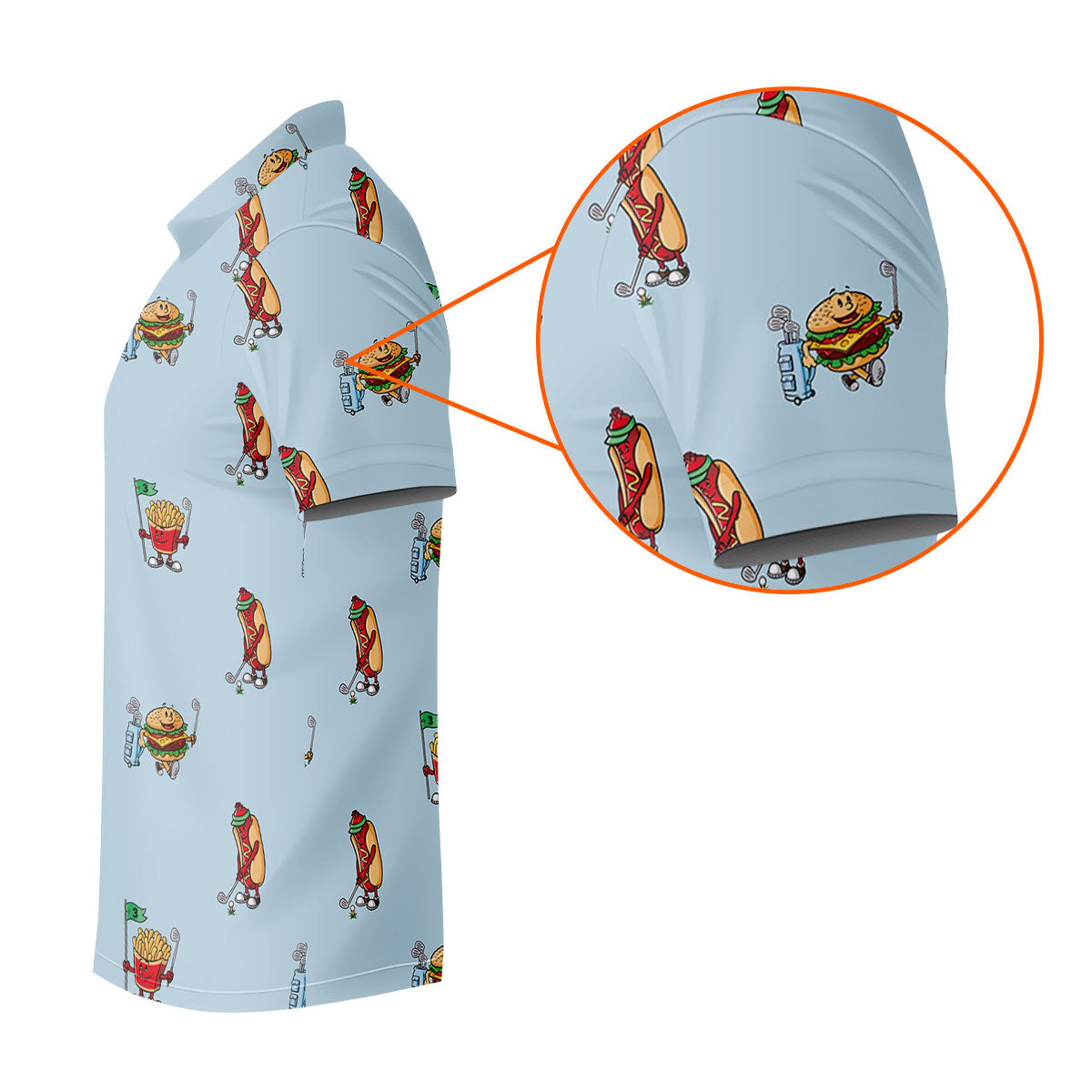 Custom Hot Dog Relish Funny Golf Polo Shirt, Golfing Apparel, Golf Gifts For Men