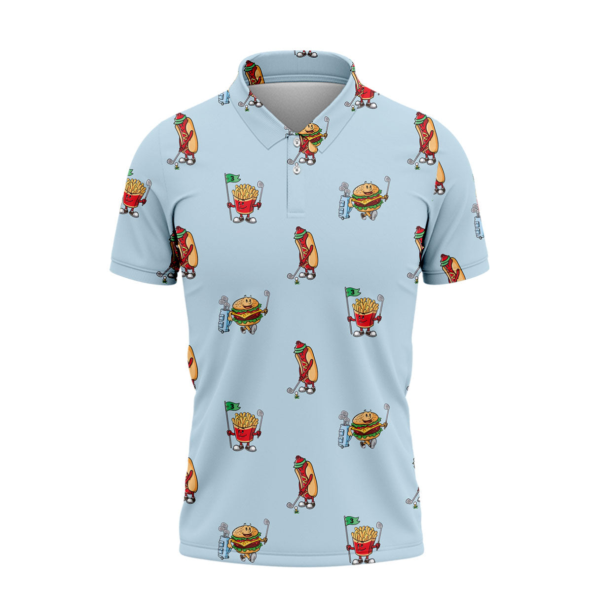 Custom Hot Dog Relish Funny Golf Polo Shirt, Golfing Apparel, Golf Gifts For Men