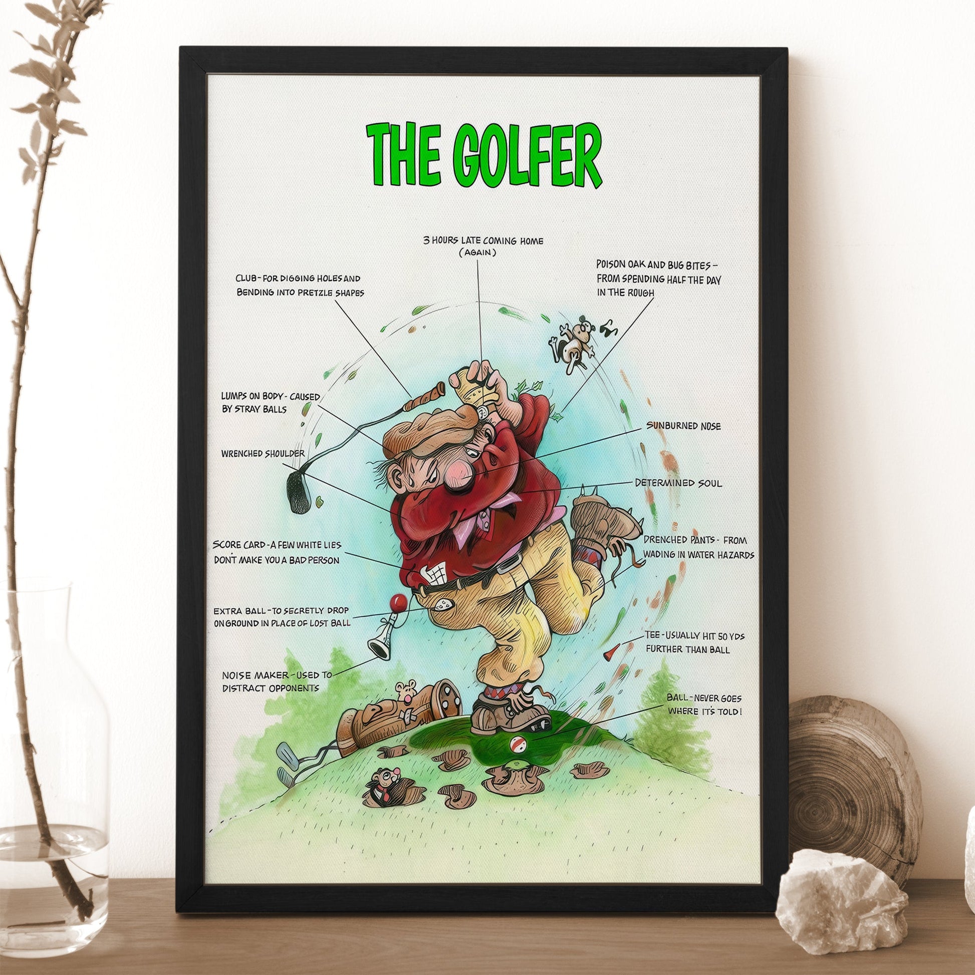 The Golfer Canvas, Golf Canvas Wall Art, Gifts For Golf Lovers, Golf Decor