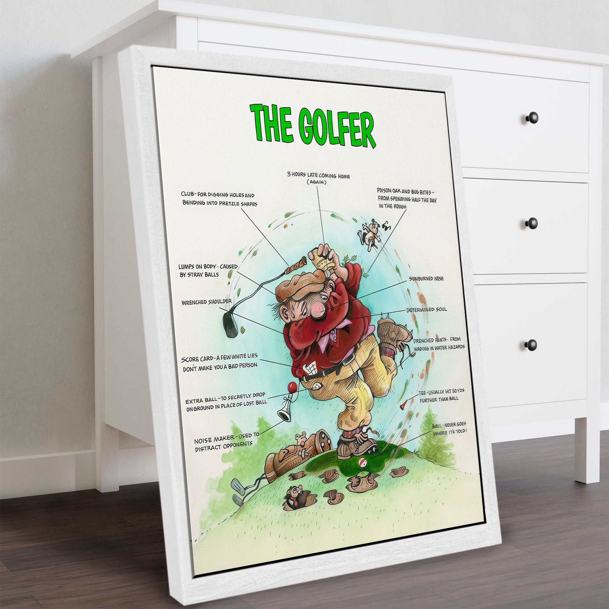 The Golfer Canvas, Golf Canvas Wall Art, Gifts For Golf Lovers, Golf Decor